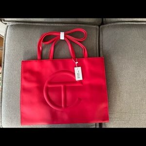 Telfar red purse (large)